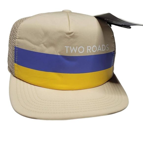 Two Roads Whalebone Foam Trucker Style Snapback Hat Tan One Size - Picture 1 of 8